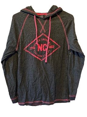 SALT CREEK Gray Pink Graphic Hoodie Activewear Sporty Casual S